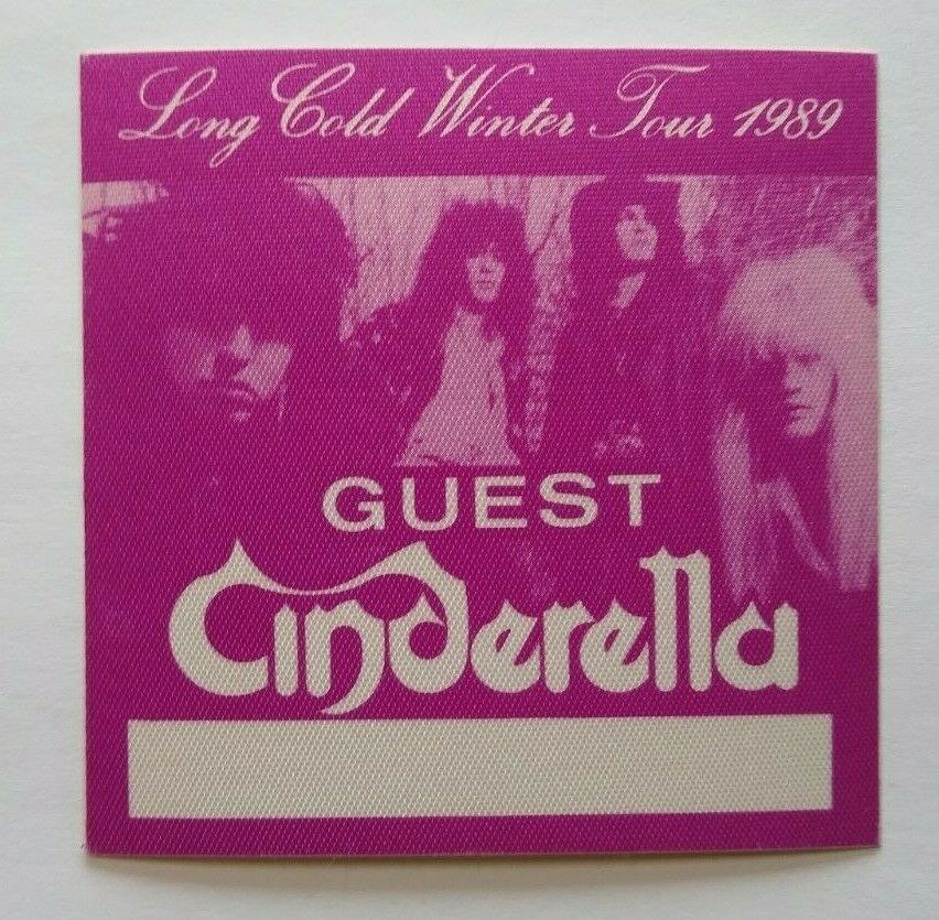 Cinderella Backstage Pass Original Concert Tour Hard Rock Music Metal Purple