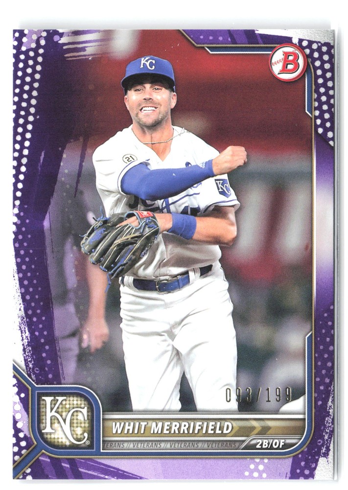 2022 Bowman #42 Whit Merrifield Purple #/250