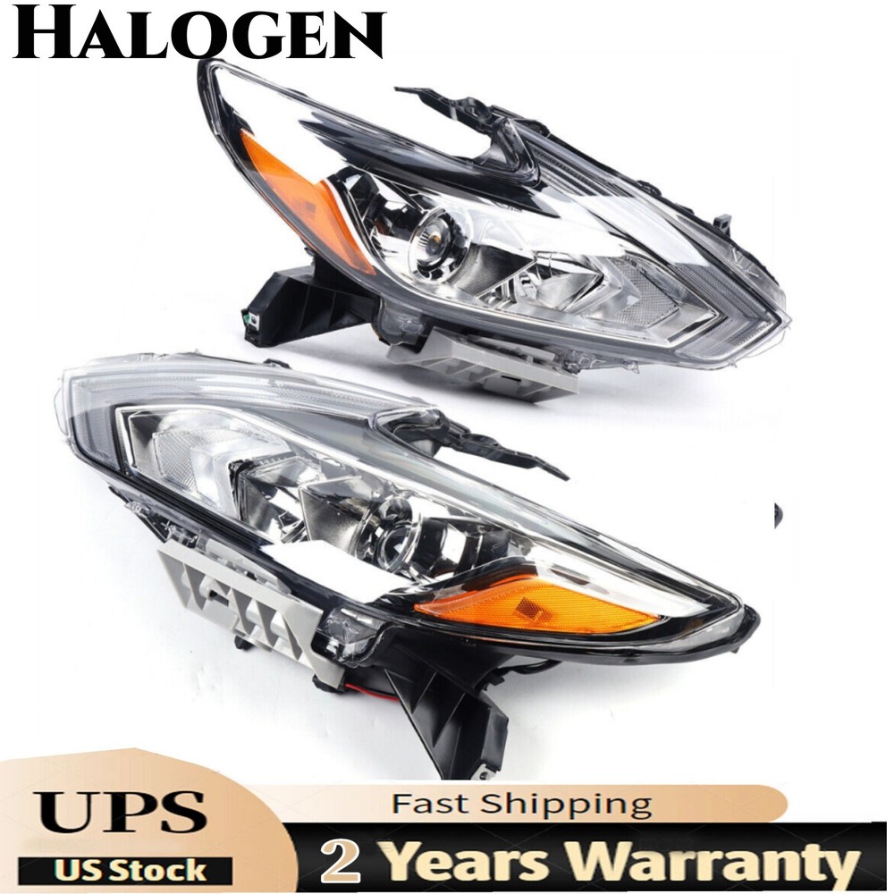 2016-2018 Nissan Altima Halogen Headlight Set Left & Right Pair