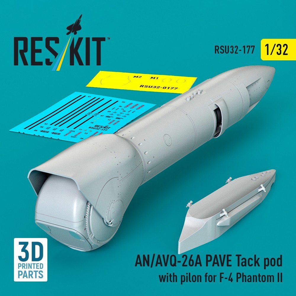 AN/AVQ-26A PAVE Tack pod with pilon for F-4 Phantom II 1:32 ResKit RSU32-0177