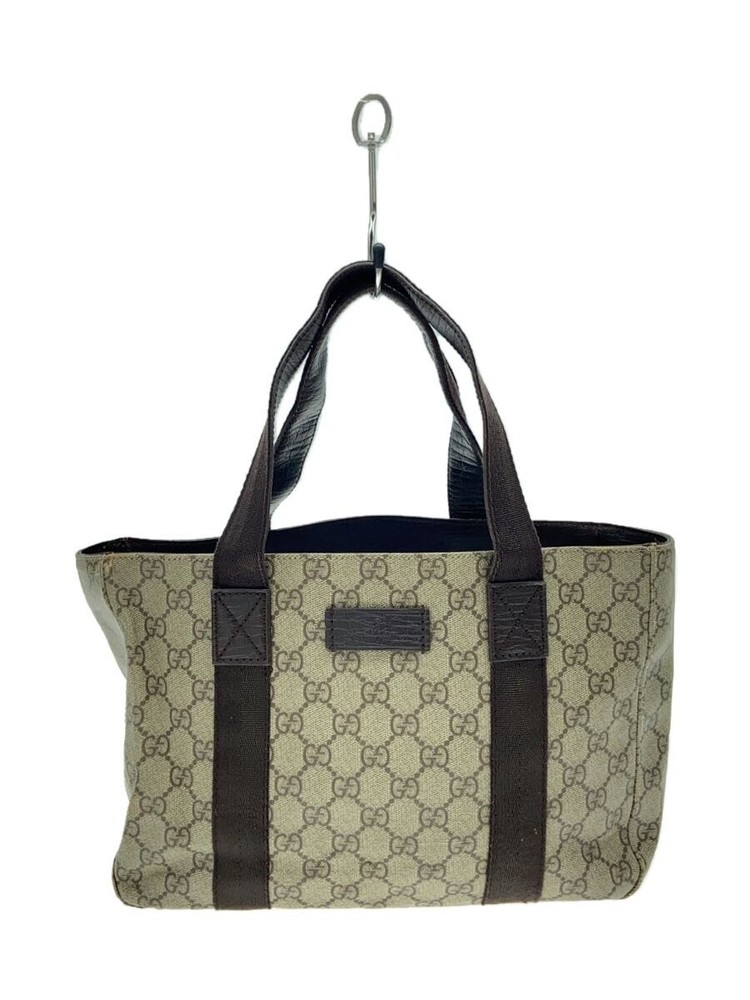 GUCCI GG Plus PVC Tote Bag in Brown