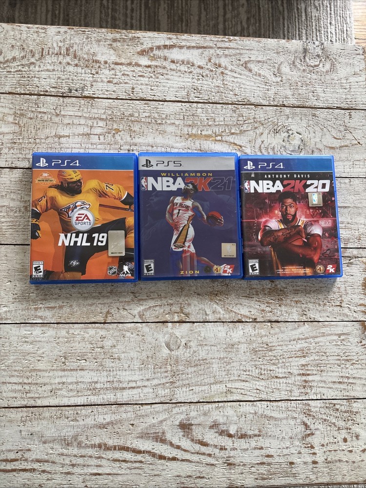 PS4 And Ps5 Games 3 Pack NBA 2k20,nba 2k21(ps5 Version),NHL 19