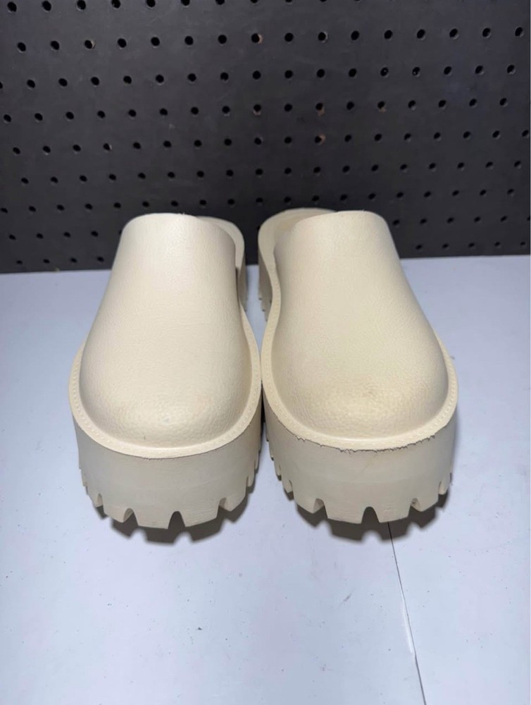 JEFFREY CAMPBELL Bae Platform Mules Beige Slide Y2K Chunky Clogs Women’s Size 10
