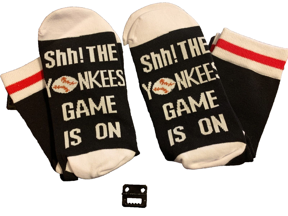 Men Crew Cotton Cushion MLB Baseball NY Yankees Socks 9-11 2 Pairs
