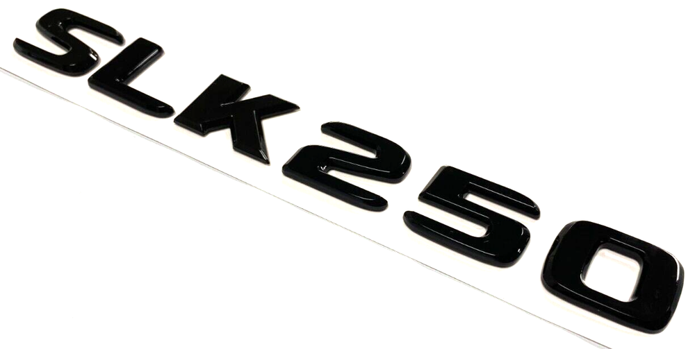 GLOSS BLACK SLK250 FOR MERCEDES REAR TRUNK EMBLEM BADGE NAMEPLATE DECAL NUMBERS