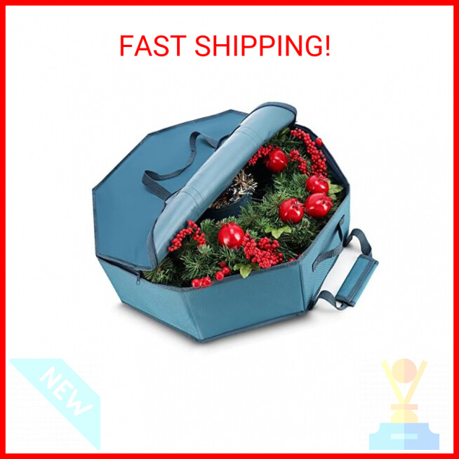 Hard Shell Christmas Wreath Storage Box by Hearth & Harbor