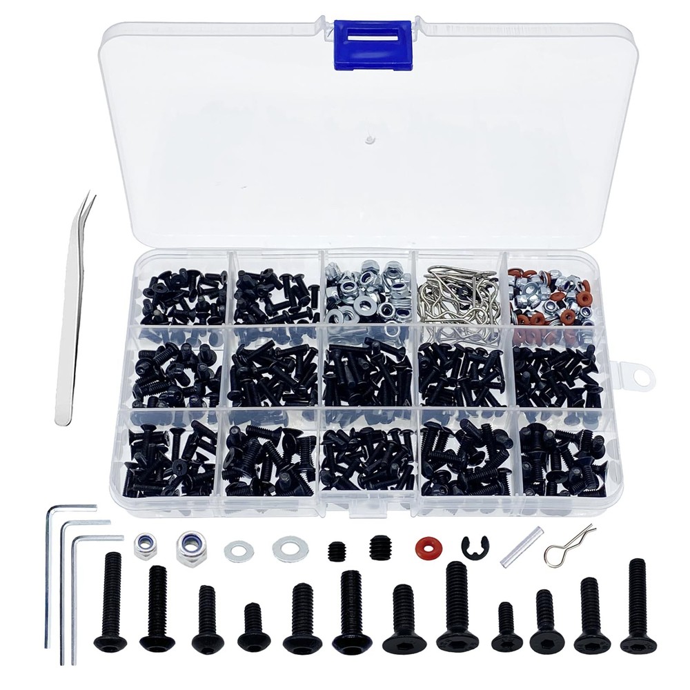 520pcs Universal RC Screw Kit Screws Assortment Set for Traxxas Arrma Redcat ...