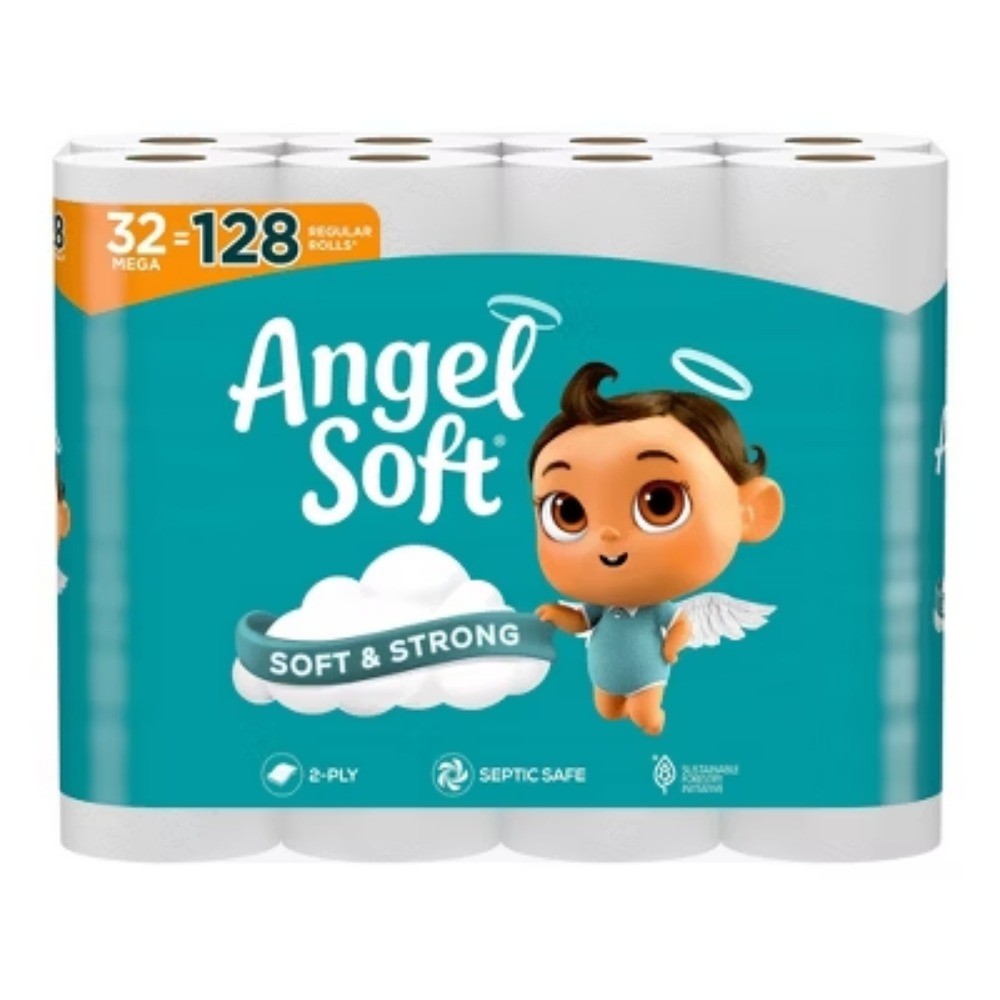 Angel Soft Toilet Paper 32 Mega Lilly Ultra Soft Rolls