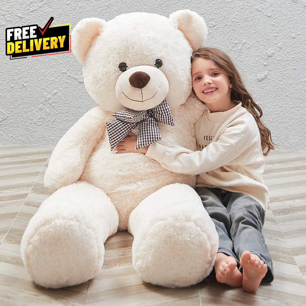 Giant Teddy Bear Big 4 Feet Stuffed Animal Stuffed Bear Baby Shower Life Size...