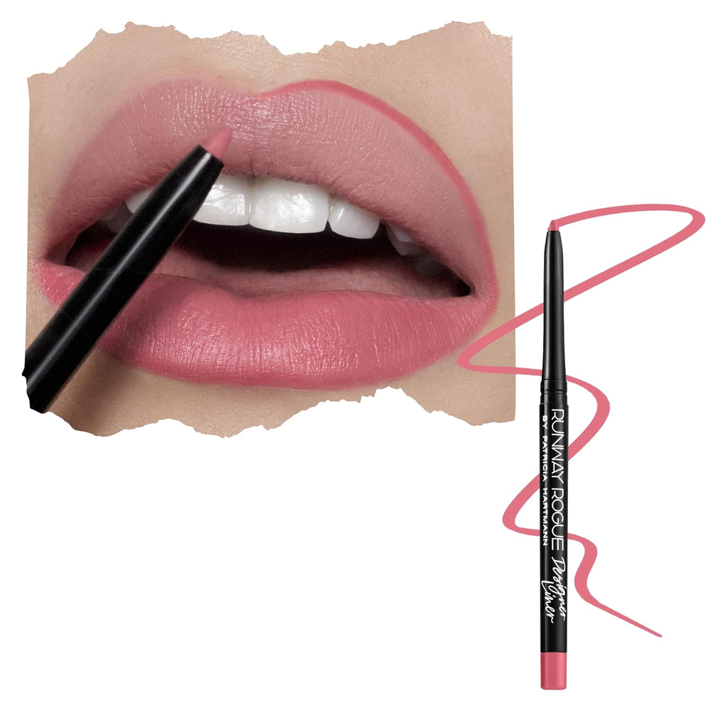 Matte Blush Pink Lip Liner Pencil by Designer - Long Lasting & Sharp