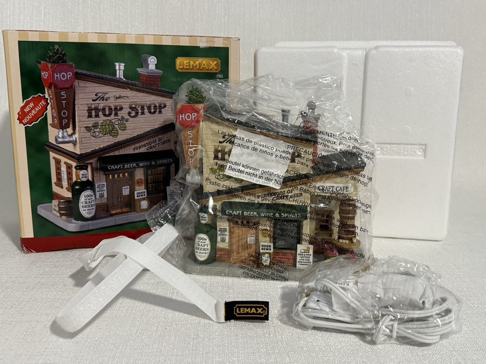New Lemax Hop Stop Craft Beer & Spirits Lighted Display