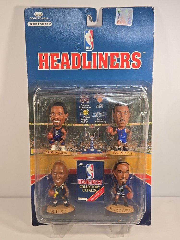 NEW 1996 Corinthian NBA Headliners 4-Piece Action Figure Set Featuring Hardaway and Guards