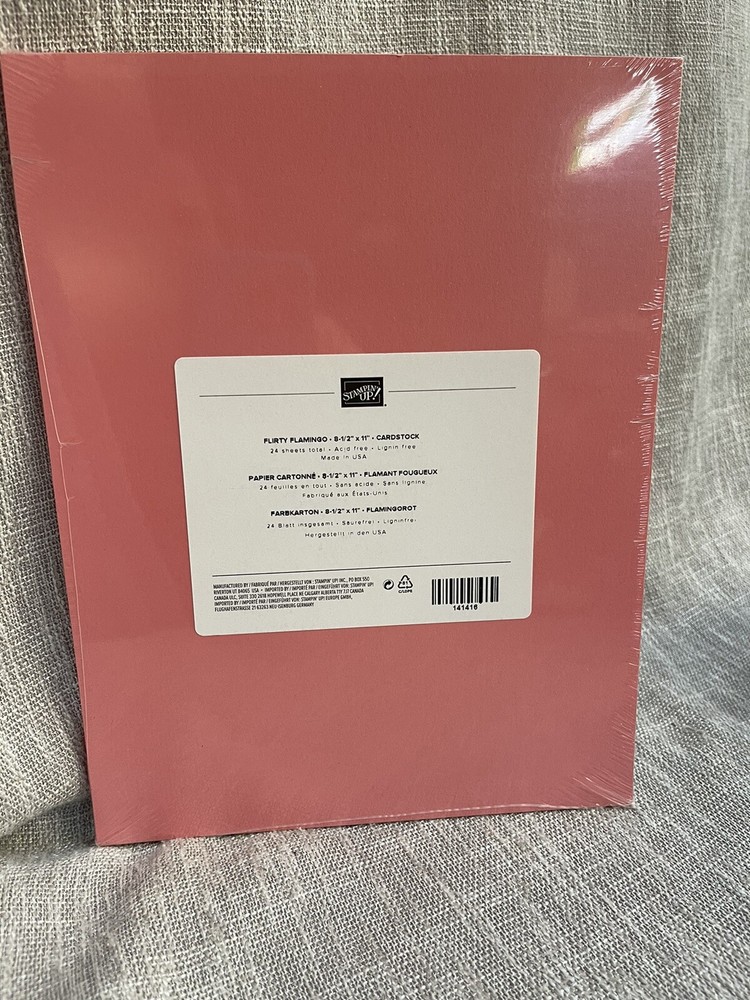 Stampin Up FLIRTY FLAMINGO Cardstock  8.5” x 11