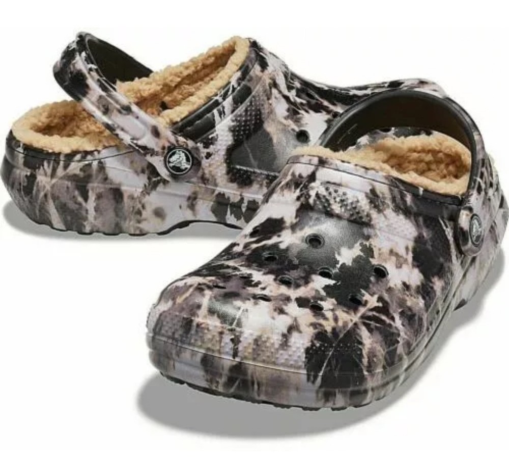 CROCS Unisex Classic Lined Bleach Dye Clog Slip On Size M10/W12 277299-001