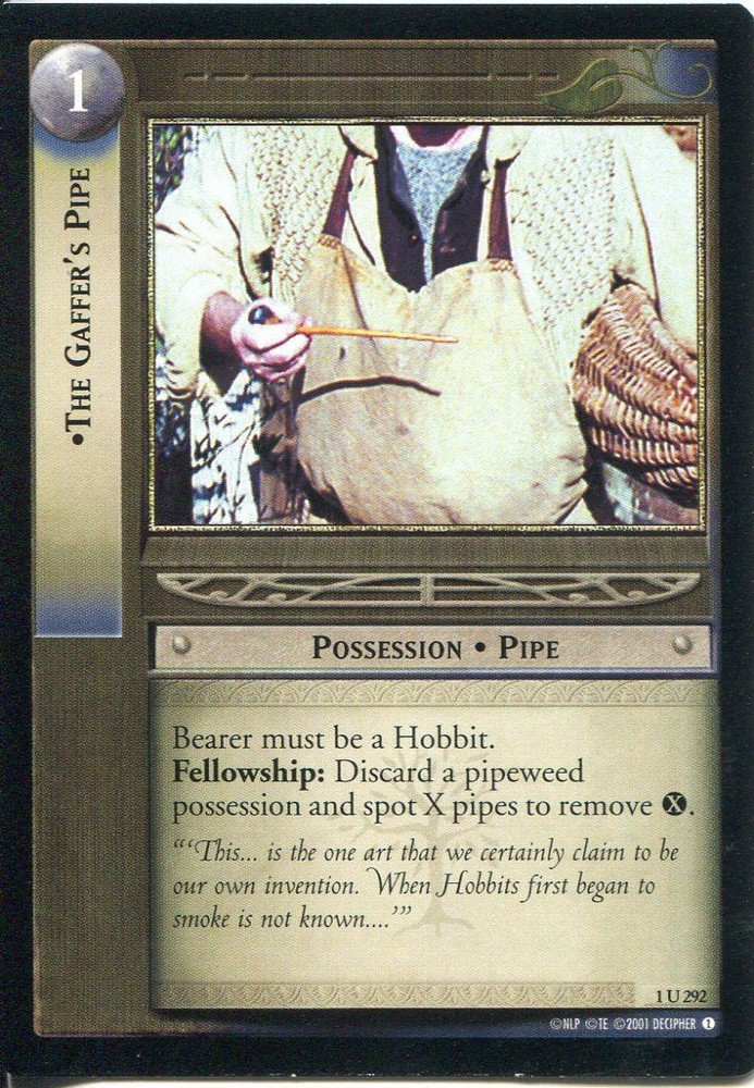 Lord Of The Rings CCG FotR Card 1.U292 The Gaffers Pipe