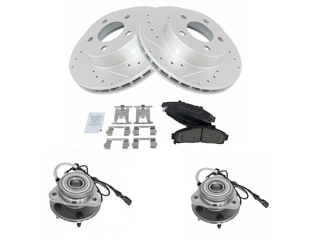 Front Brake Pad and Rotor and Wheel Hub Kit fits Mountaineer 1998-2001 81PRVB