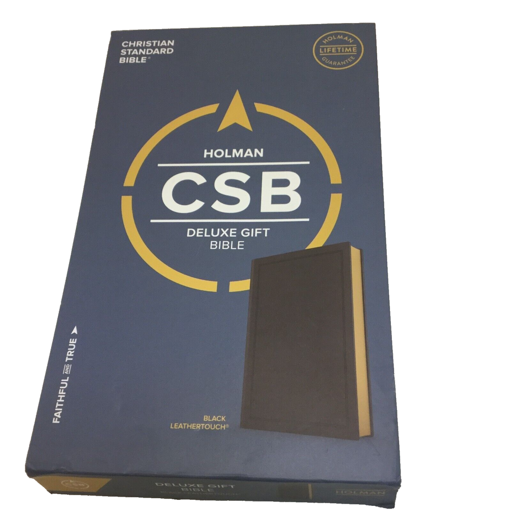 CSB Holman Deluxe Gift Bible Black Leather Gold Gilt Edges