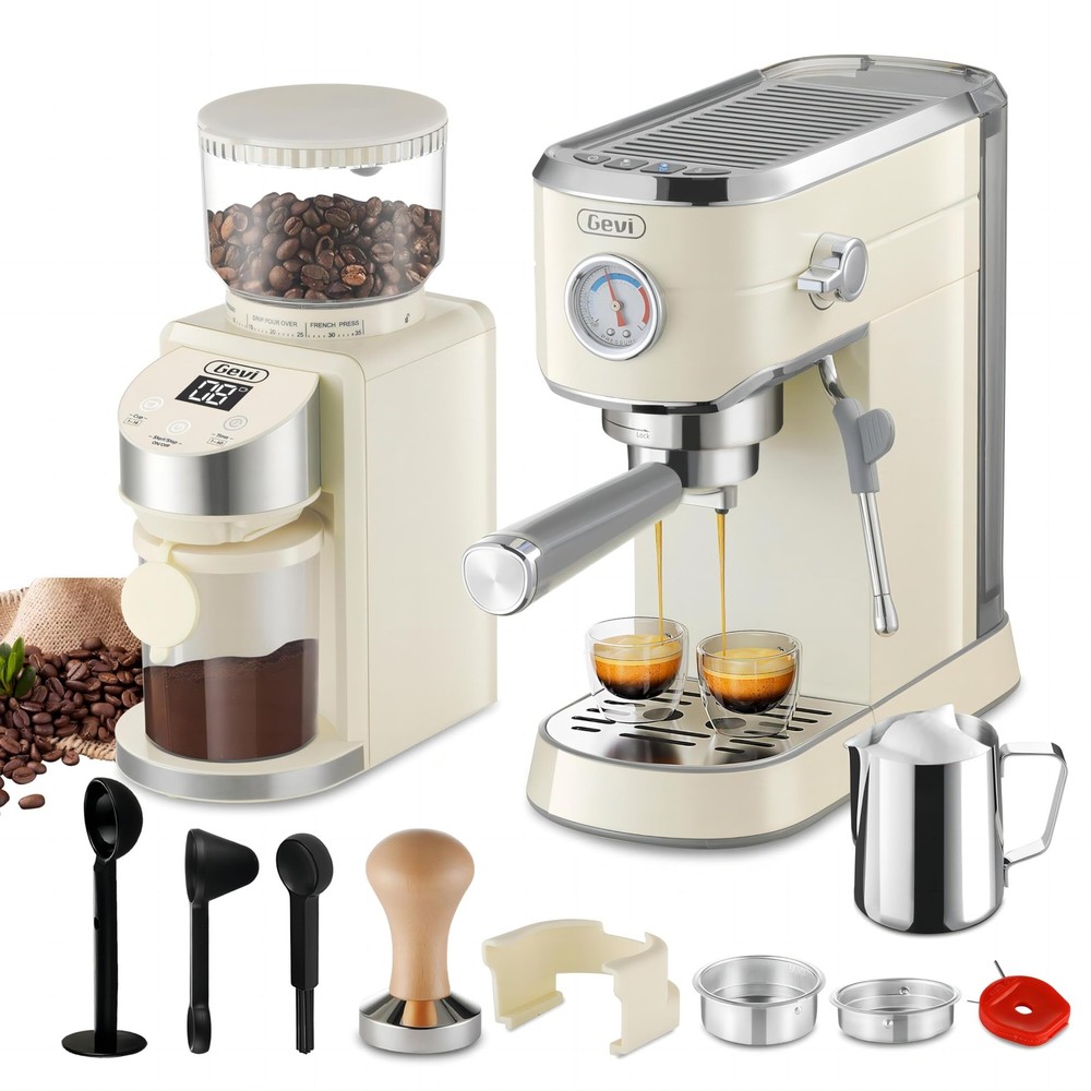 Gevi Espresso Machine 20 Bar with Grinder, Professional Espresso Maker with 3...