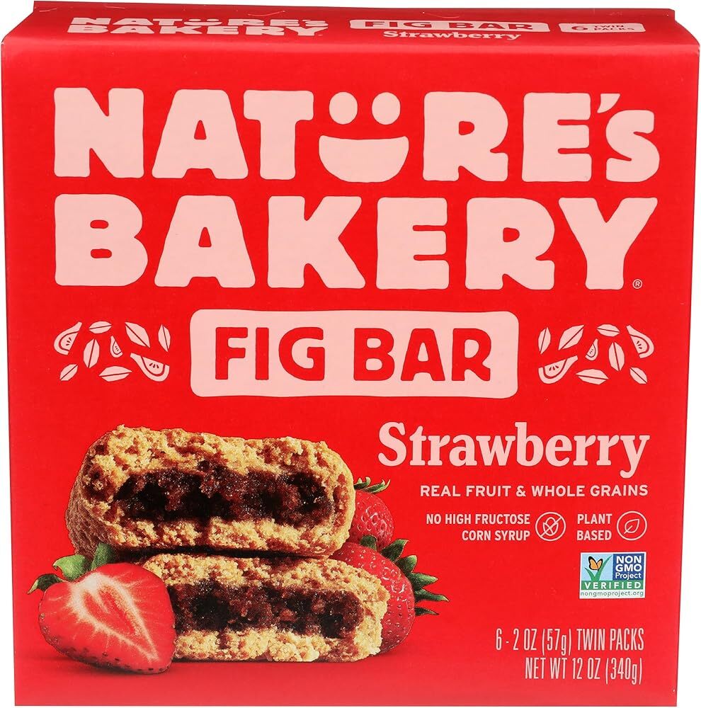 Nature's Bakery Fig Bar Stone Ground Whole Wheat Strawberry - 6 CT (Pack of 2)
