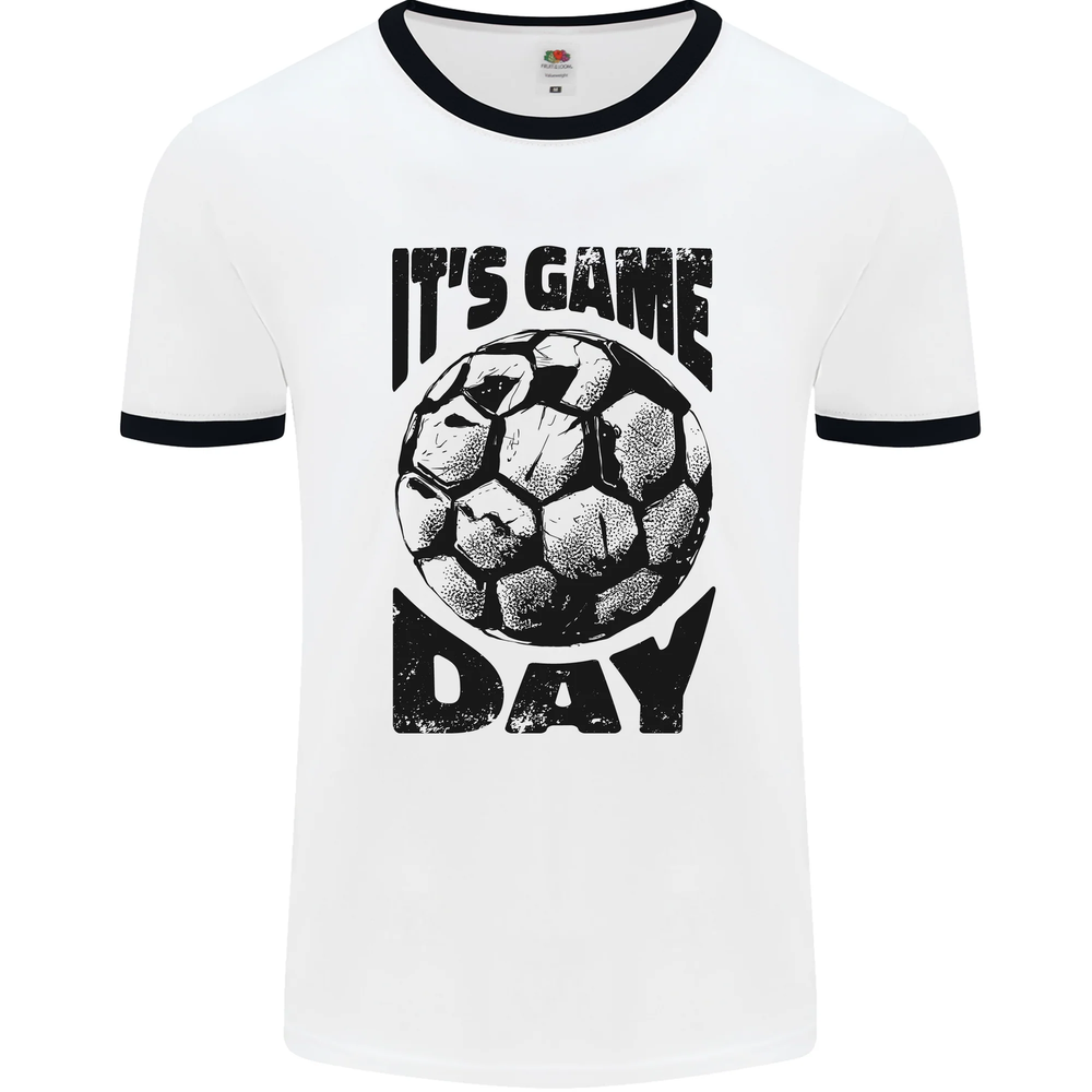 Football Its Game Day Soccer Mens Ringer T-Shirt
