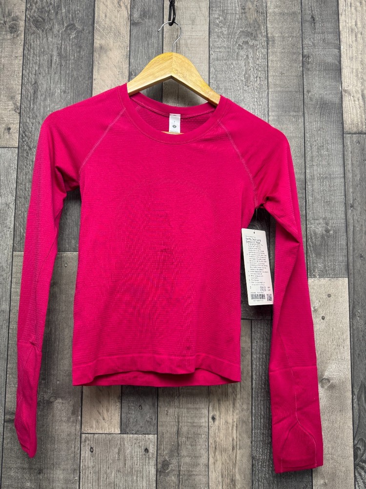 Lululemon Swiftly Tech Long Sleeve 2.0, Race Length, PSNT Pink, UK 6 (US 2)