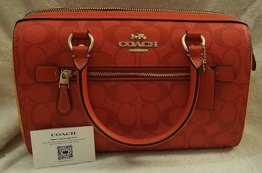 Coach Rowan Women's Miami Red Multi Satchel Bag CA152 New With Tags