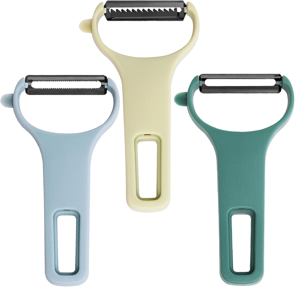 3-Piece Stainless Steel Y-Peelers for Efficient Kitchen Peeling  