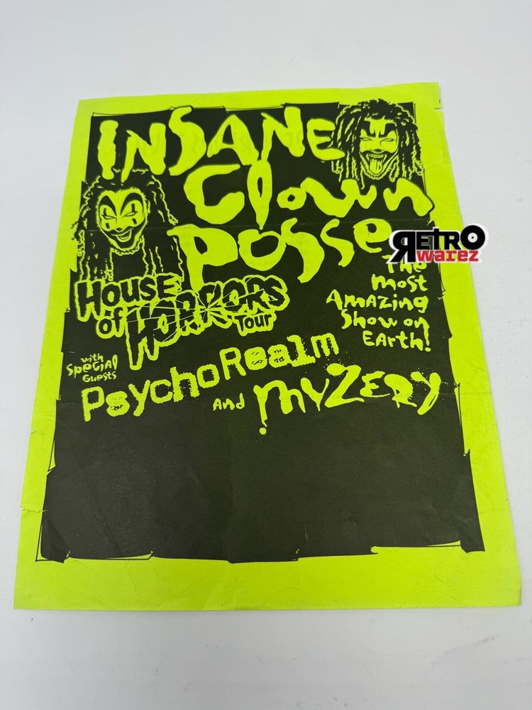 Insane Clown Posse - House If Horror Tour Flyer 8.5x11” ICP Psychopathic Records