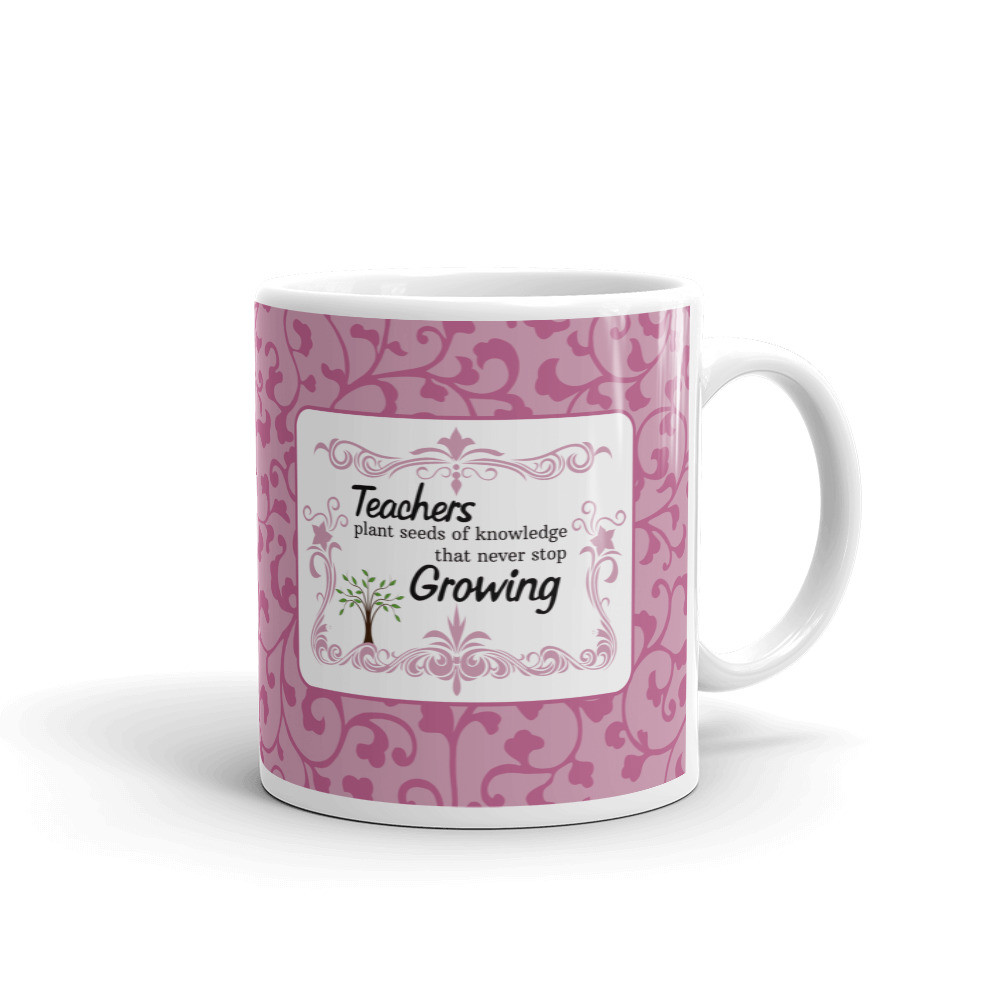 Teachers Plant Seeds of Knowledge Coffee Tea Ceramic Mug Office Work Cup Gift