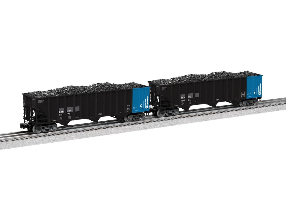 LIONEL 2326090 D&RG 100 Ton Hopper 2-Pack O Gauge Train Set