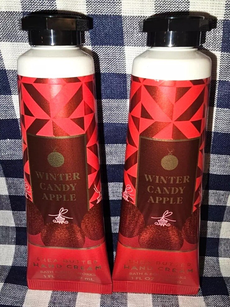 2 Bath Body Works WINTER CANDY APPLE Hand Cream 1oz Each