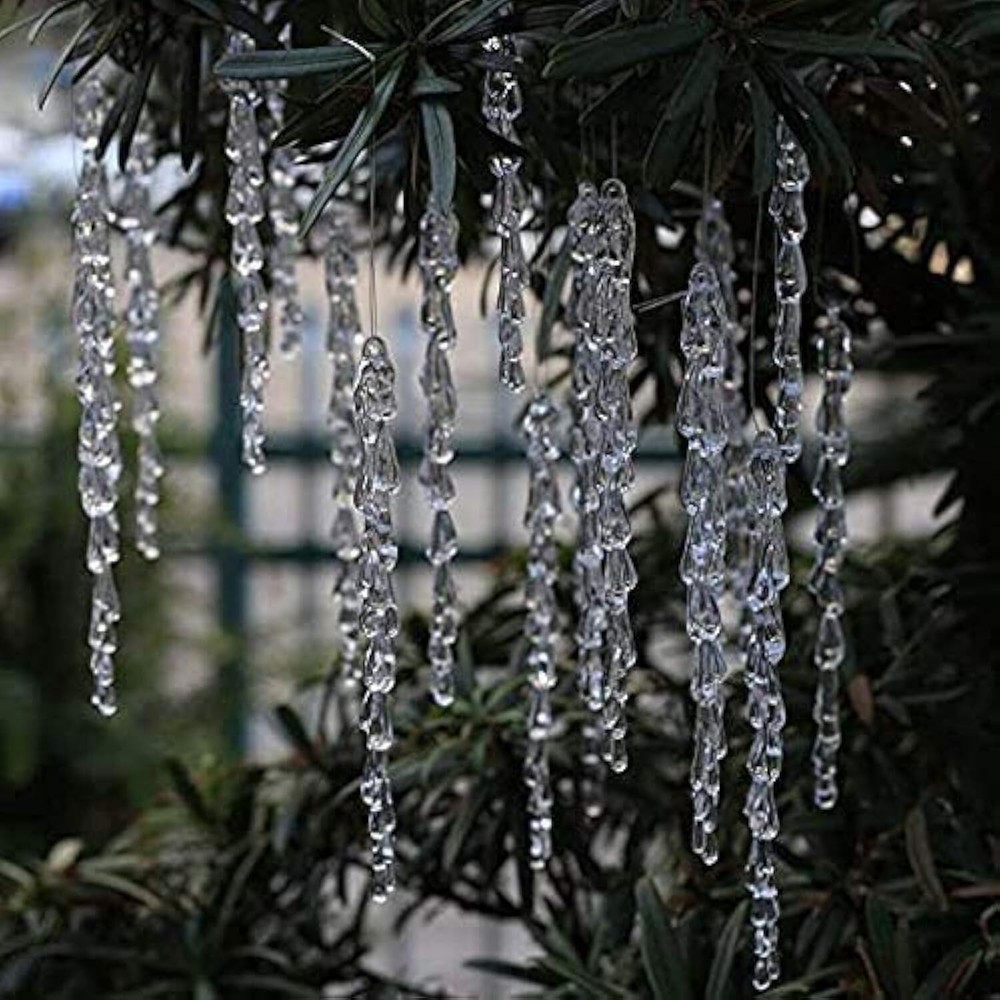 25 pcs icicles Ornament Set - ToBeIT Christmas Decoration Acrylic Clear icicles