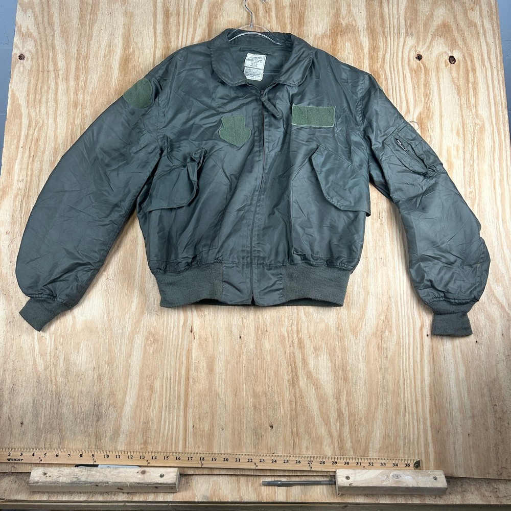 Vintage Flyer's Cold Weather CWU-36/P Jacket US Army Full Zip Size XL Green