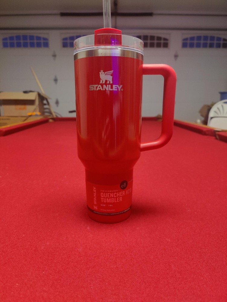 Stanley e.l.f. ELF 40 Oz Red Delicious Quencher Tumbler In Hand - Ready To Ship