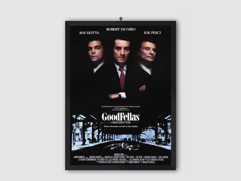 GoodFellas 1990 Martin Scorsese Classic Film Vintage Movie Poster