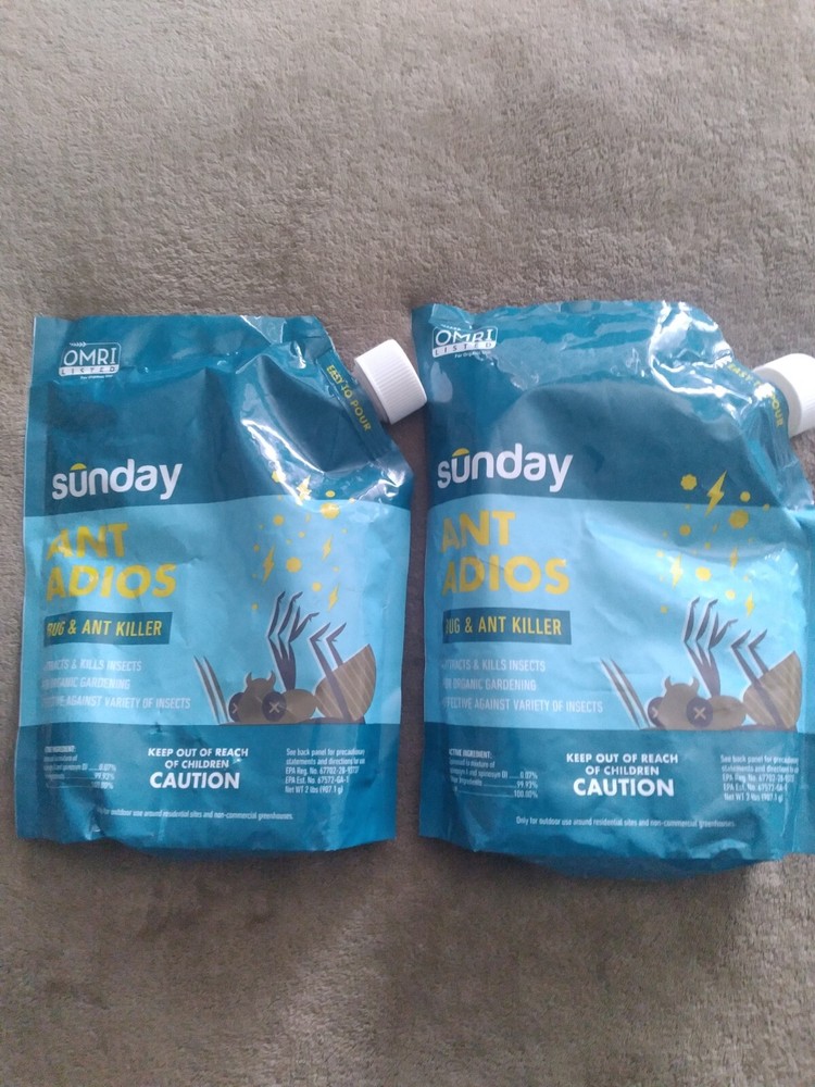 Sunday Ant Adios - Insect & Ant Killer Outdoor Uses Spinosad - Two  2lb Bag