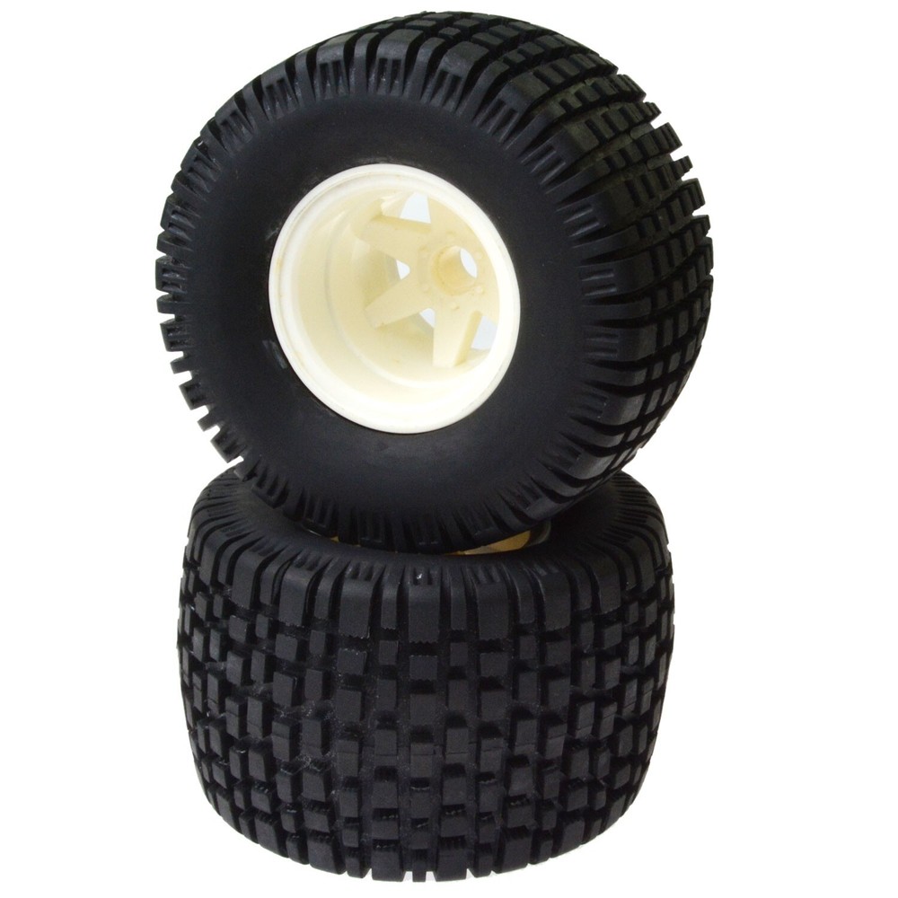 2pcs Front Truck Tire set For Tamiya CW01/Midnight Pumpkin/WR02/G6-01/Montero RC