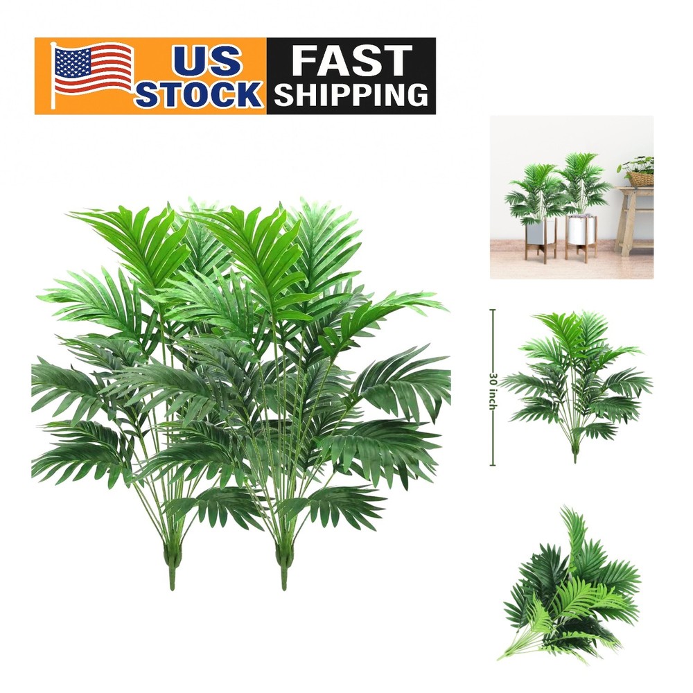 2 Faux Tropical Palm Leaves for Home & Wedding Decor