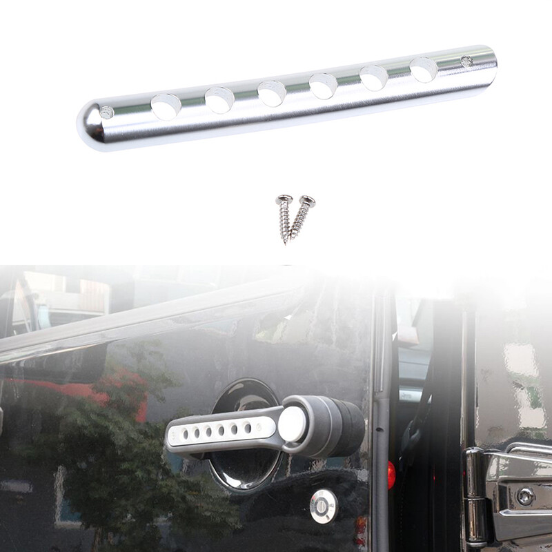 Durable Aluminum Door Side Grab Handle Tailgate Trim for Jeep Wrangler JK 2007-2017