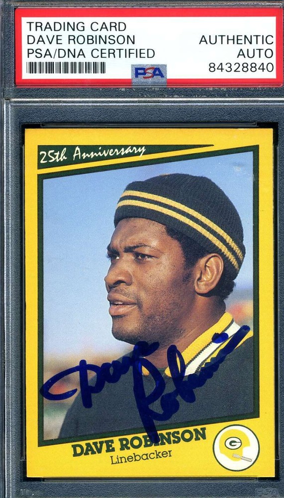 Dave Robinson PSA DNA Signed 1990 Green Bay Packers 25th Anniversary Autograph
