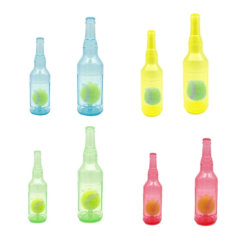 Dog Toy Teething Toy Wine Bottle-shape Teeth Molar Toy with Tennis