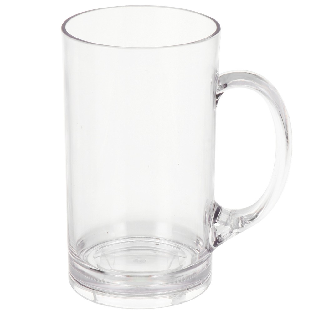 2-Pack Clear Beer and Coffee Mugs for Men Transparent Drinking Glasses