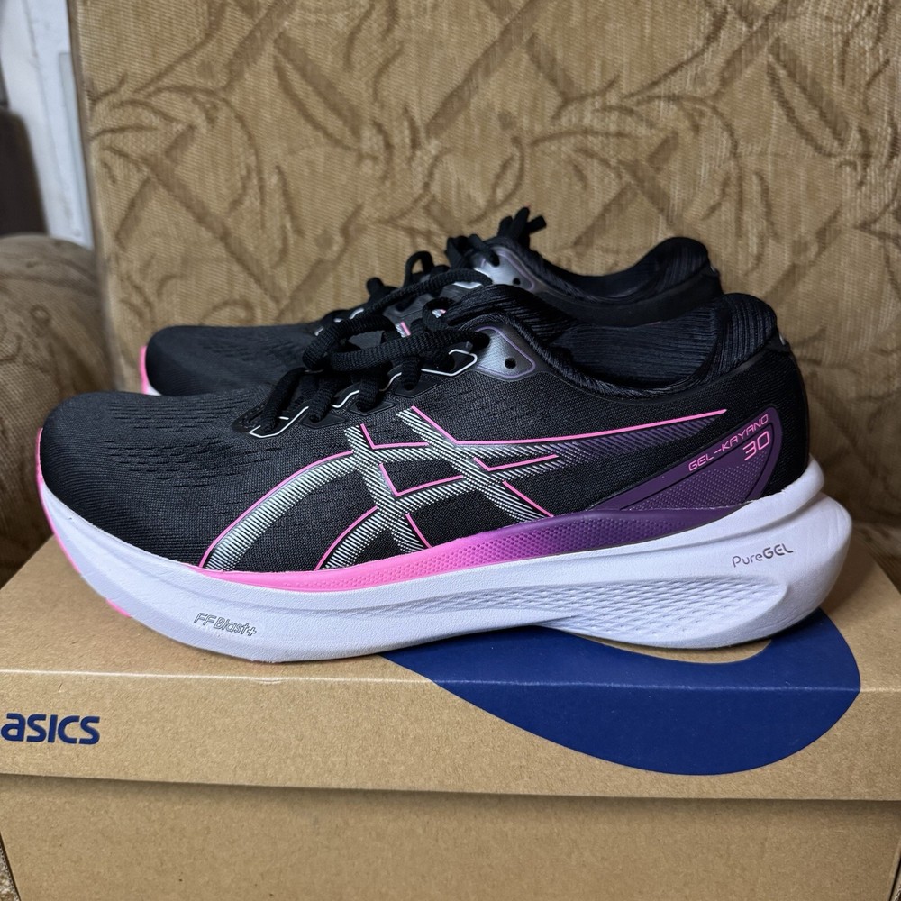 Asics Womens Gel Kayano 30 1012B503 Black Running Shoes Sneakers Size 9.5