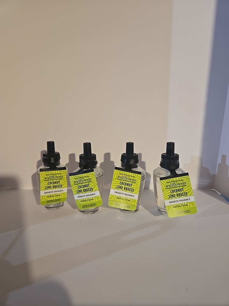 4 Bath & Body Works Coconut Lime Breeze Wallflower Refills
