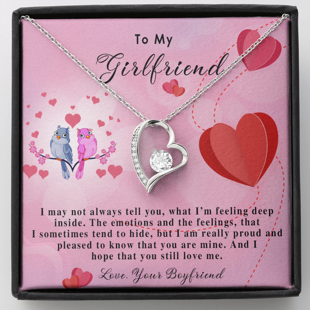 Necklace To My Girlfriend, Gift for Her From Boyfriend, Loving Couple Birds Gift