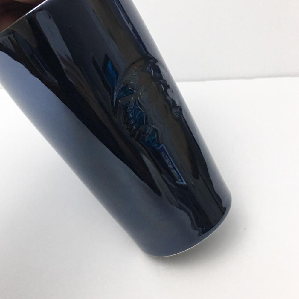 Starbucks 2019 Black Graphite Mirrored Pearl Ceramic Mug Tumbler 12 oz