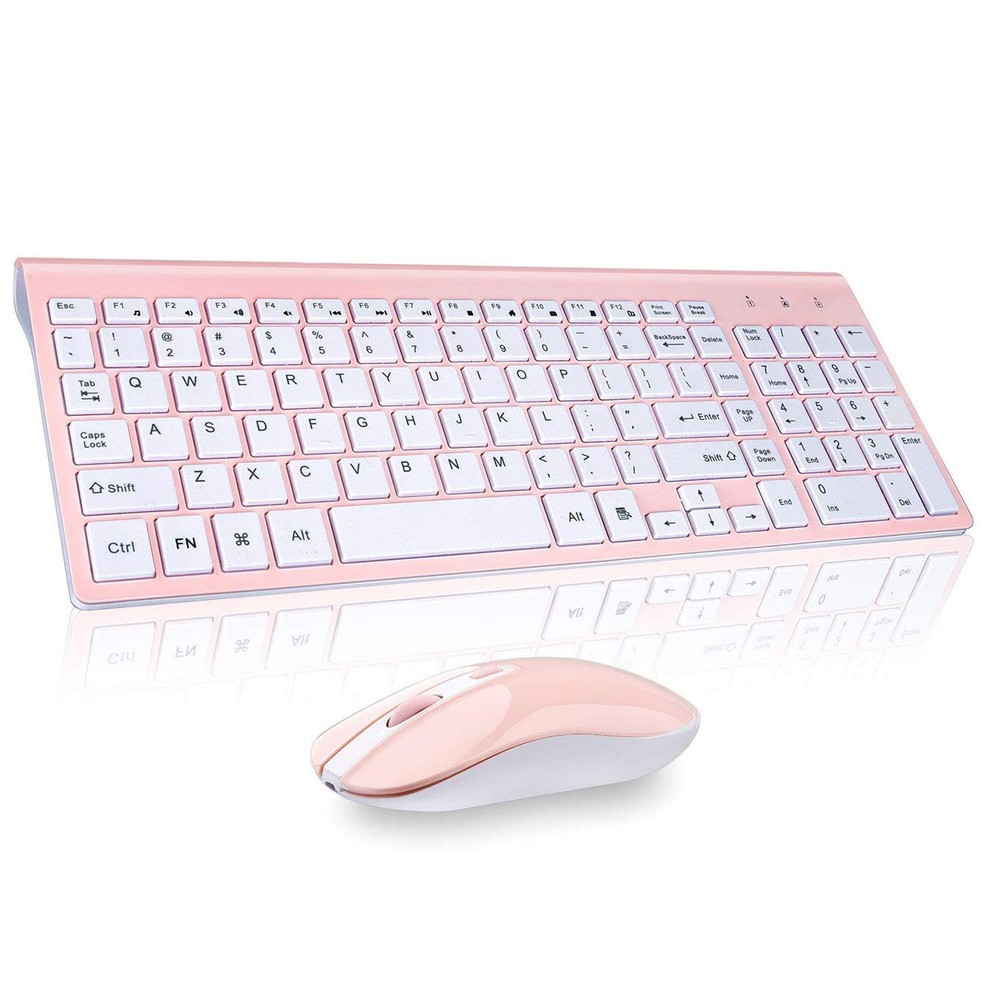 Compact Full-Size Wireless Keyboard and Mouse Combo for Effortless Typing and Smooth Navigation