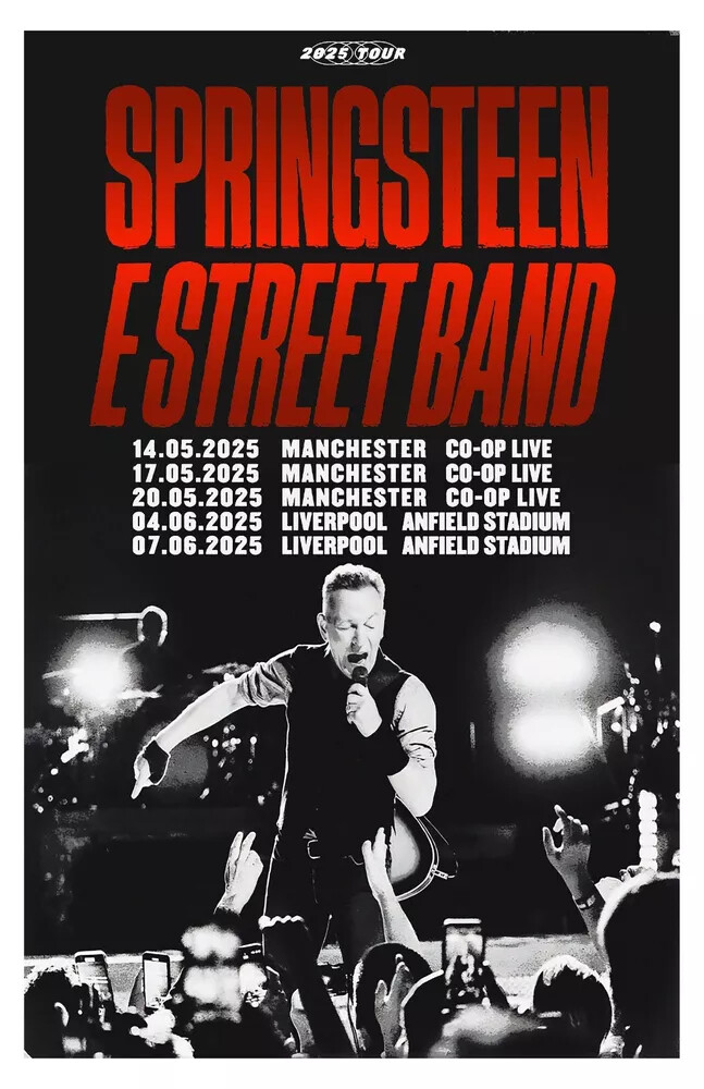 Bruce Springsteen 2025  Tour Framed Concert Poster