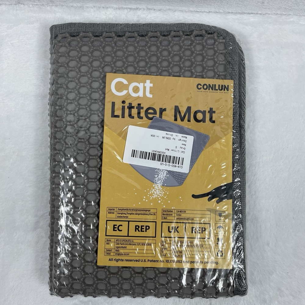 Conlun Silicone Cat Litter Mat 23.1 x 17.1 Rubber Urine & Waterproof Trapping