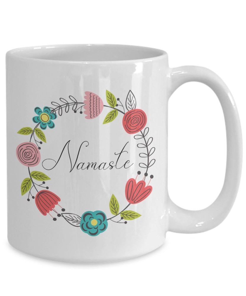 Namaste Coffee Mug Yoga Gifts Yoga Art Gifts For Her Gifts For Teacher Yoga